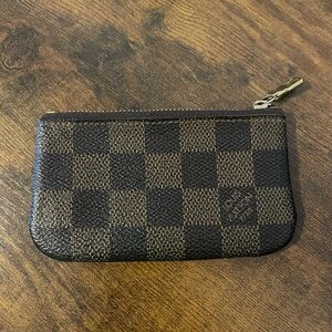 Louis Vuitton Brown and Black Checkered Pouch